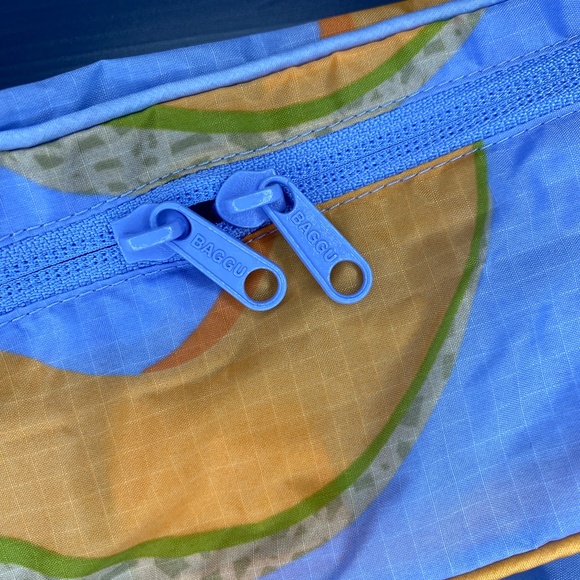 BAGGU Packing Cube Japanese Produce Cantaloupe Blue Print NWOT - Picture 5 of 6